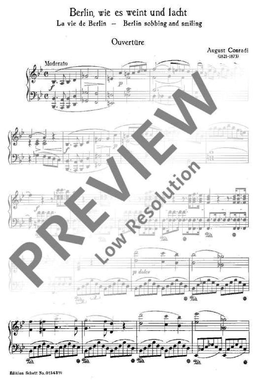 Berlin, wie es weint und lacht Overture 孔拉迪 序曲 鋼琴獨奏 朔特版 | 小雅音樂 Hsiaoya Music