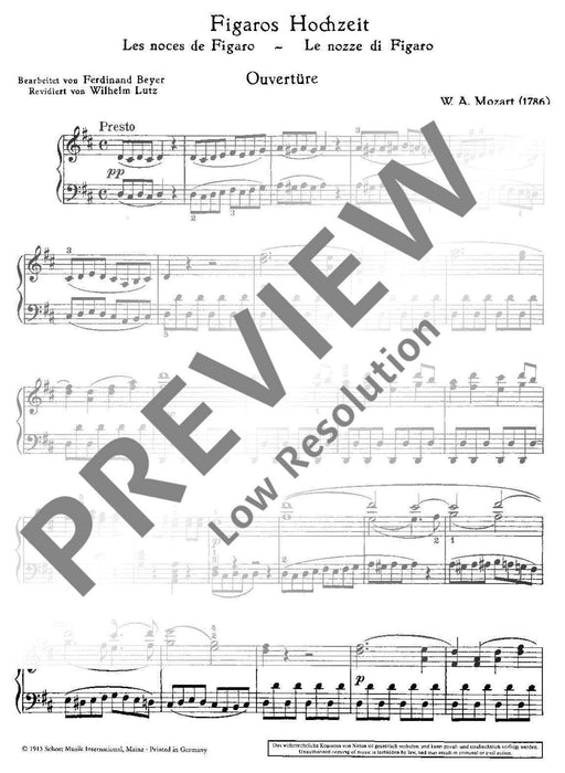 The Marriage of Figaro K 492 Overture 莫札特 費加洛婚禮 序曲 鋼琴獨奏 朔特版 | 小雅音樂 Hsiaoya Music