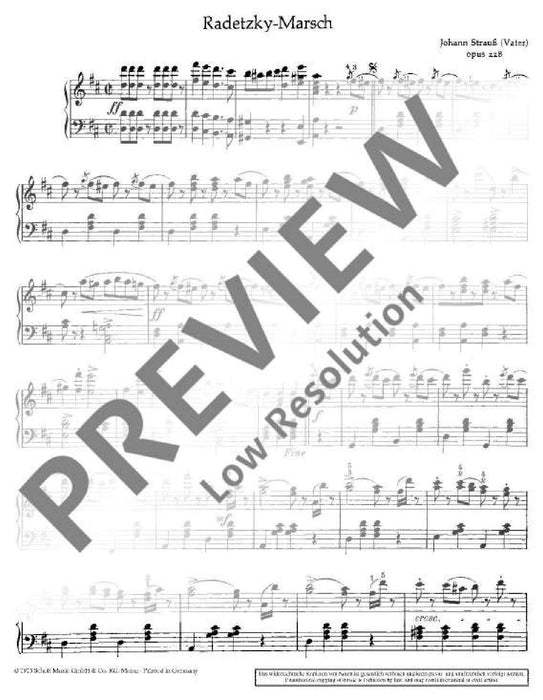 Radetzky March G major op. 228 史特勞斯一世．約翰 拉德茨基進行曲大調 鋼琴獨奏 朔特版 | 小雅音樂 Hsiaoya Music
