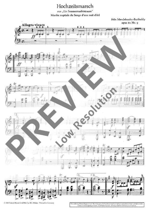 Wedding March op. 61/9 from A Midsummer Night's Dream 孟德爾頌．菲利克斯 婚禮進行曲 仲夏夜之夢 小提琴加鋼琴 朔特版 | 小雅音樂 Hsiaoya Music