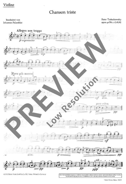 Chanson triste op. 40/2 柴科夫斯基．彼得 大提琴加鋼琴 朔特版 | 小雅音樂 Hsiaoya Music