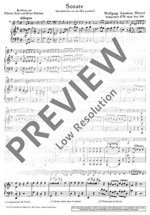 Sonata E Minor K 304 莫札特 奏鳴曲小調 小提琴加鋼琴 朔特版 | 小雅音樂 Hsiaoya Music