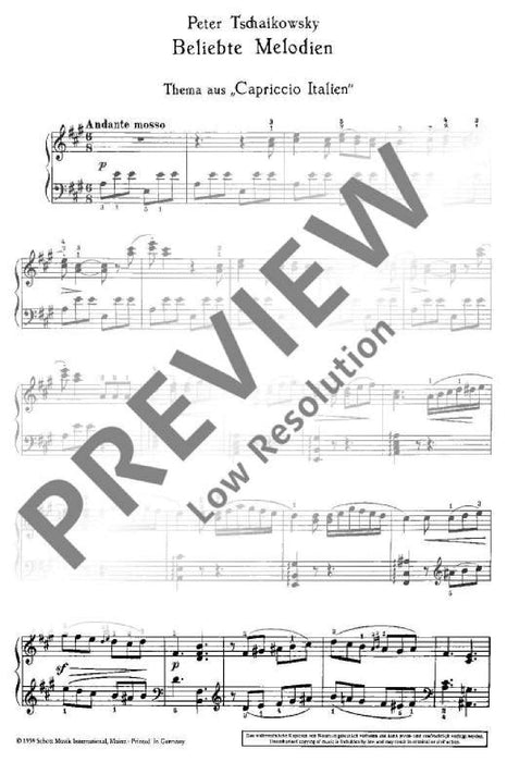 Popular melodies 柴科夫斯基．彼得 流行音樂 鋼琴獨奏 朔特版 | 小雅音樂 Hsiaoya Music