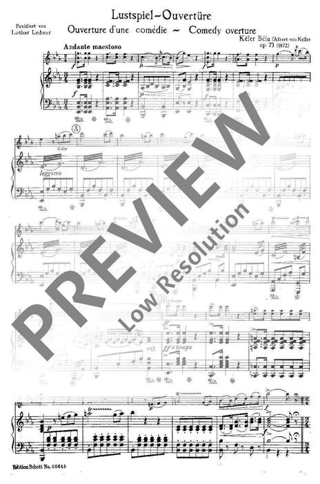 Comedy Overture op. 73 凱勒貝拉 序曲 小提琴加鋼琴 朔特版 | 小雅音樂 Hsiaoya Music