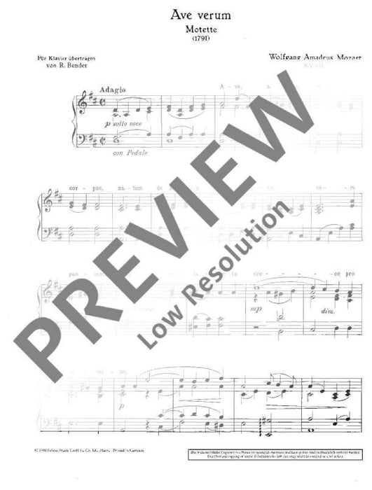 Ave verum K 618 Motet 莫札特 經文歌 鋼琴獨奏 朔特版 | 小雅音樂 Hsiaoya Music