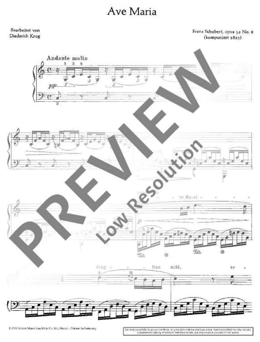 Ave Maria op. 52/ 6 D 839 Fantasy 舒伯特 聖母頌 幻想曲 鋼琴獨奏 朔特版 | 小雅音樂 Hsiaoya Music