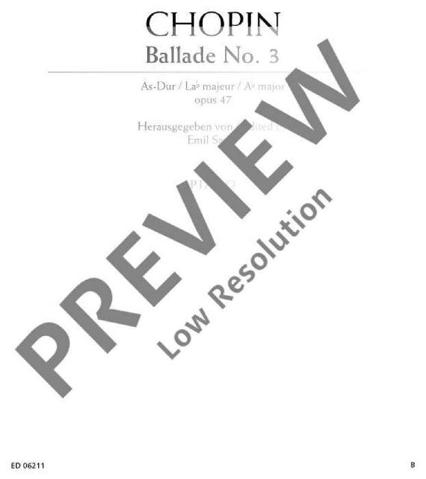 Ballade A-flat major op. 47 蕭邦 敘事曲大調 鋼琴獨奏 朔特版 | 小雅音樂 Hsiaoya Music
