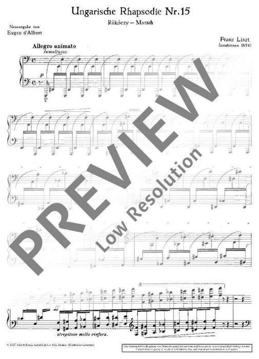 Hungarian Rhapsody No. 15 A minor Rákóczy March 李斯特 匈牙利狂想曲 小調拉科齊進行曲 鋼琴獨奏 朔特版 | 小雅音樂 Hsiaoya Music