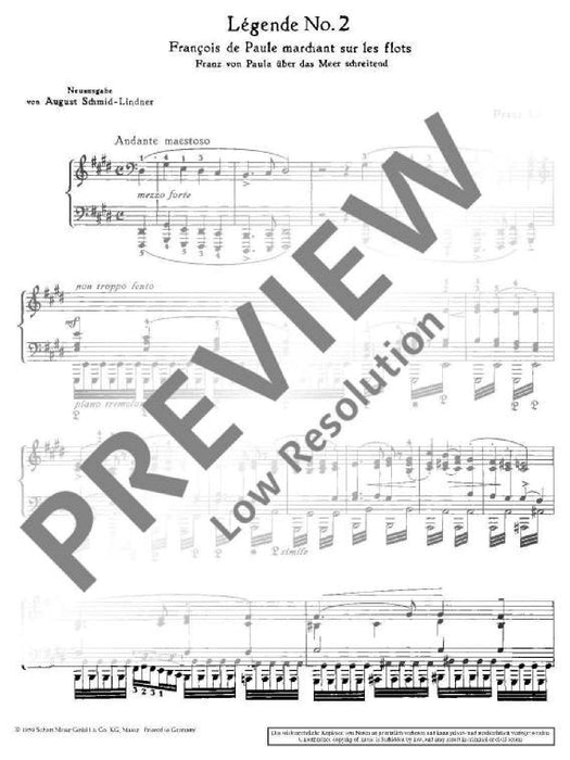 Legend No. 2 François de Paule marchant sur le flots 李斯特 傳說曲 聖歌 鋼琴獨奏 朔特版 | 小雅音樂 Hsiaoya Music