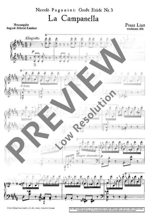 La Campanella Niccolò Paganini: Great Study No. 3 李斯特 鐘 鋼琴獨奏 朔特版 | 小雅音樂 Hsiaoya Music