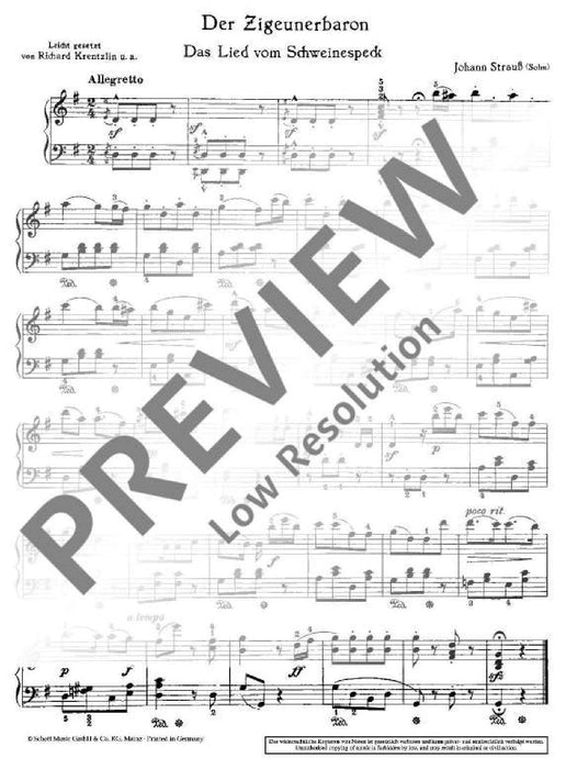 The Gypsy Baron Popular Melodies 史特勞斯．約翰 吉普賽男爵流行音樂 鋼琴獨奏 朔特版 | 小雅音樂 Hsiaoya Music