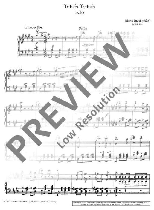 Tritsch-Tratsch-Polka op. 214 史特勞斯．約翰 喋喋不休波爾卡 鋼琴獨奏 朔特版 | 小雅音樂 Hsiaoya Music
