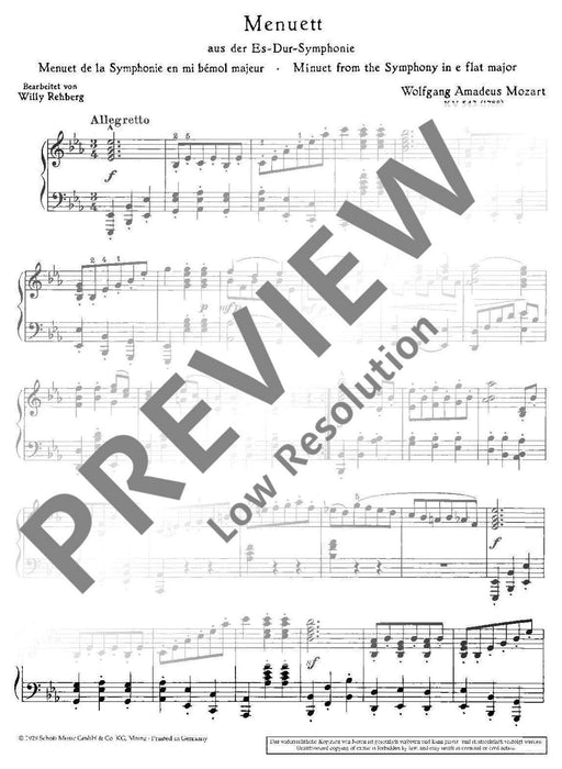 Minuet KV 543 from Symphony E-flat major 莫札特 小步舞曲 交響曲大調 鋼琴獨奏 朔特版 | 小雅音樂 Hsiaoya Music