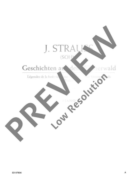 Geschichten aus dem Wienerwald op. 325 Waltz 史特勞斯．約翰 圓舞曲 鋼琴獨奏 朔特版 | 小雅音樂 Hsiaoya Music