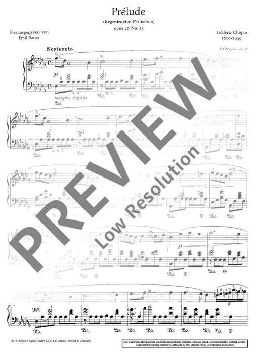 Prélude D-flat major op. 28/15 Rainy season 蕭邦 前奏曲大調 鋼琴獨奏 朔特版 | 小雅音樂 Hsiaoya Music