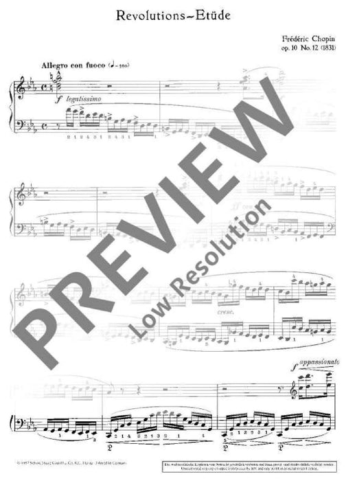 Etude C minor op. 10/12 Revolutionary Étude 蕭邦 練習曲小調 鋼琴獨奏 朔特版 | 小雅音樂 Hsiaoya Music