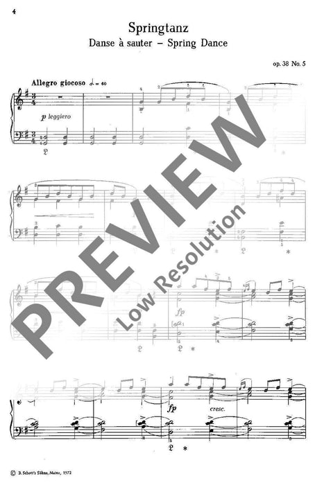 Folk-song - Spring dance op. 38/2 und op. 38/5 from Lyrical Pieces, Book 2 葛利格 民謠歌 舞曲 抒情的小品 鋼琴獨奏 朔特版 | 小雅音樂 Hsiaoya Music