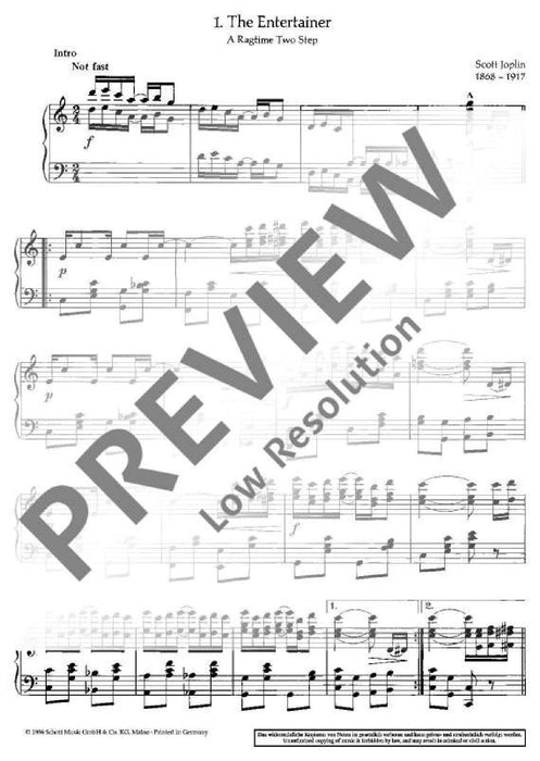 Famous Ragtimes Band 1 喬普林 繁音拍子 鋼琴獨奏 朔特版 | 小雅音樂 Hsiaoya Music