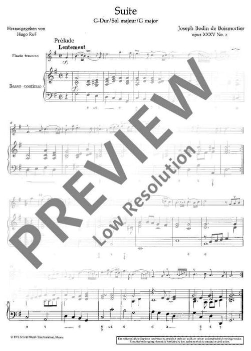 Suite G Major op. 35/2 玻瓦莫提耶 組曲大調 長笛加鋼琴 朔特版 | 小雅音樂 Hsiaoya Music