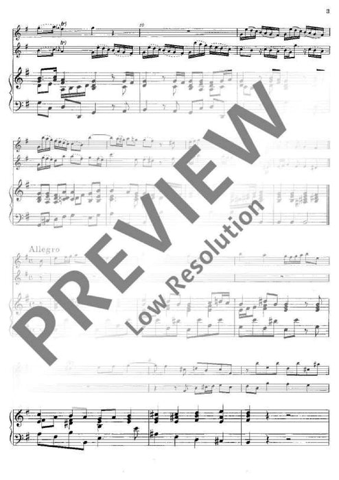 Triosonata E minor HWV 395 韓德爾 三重奏鳴曲小調 長笛 2把以上加鋼琴 朔特版 | 小雅音樂 Hsiaoya Music