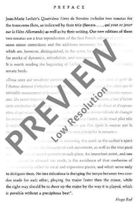 Sonata in G major op. 9/7 勒克雷爾 奏鳴曲 大調 長笛加鋼琴 朔特版 | 小雅音樂 Hsiaoya Music