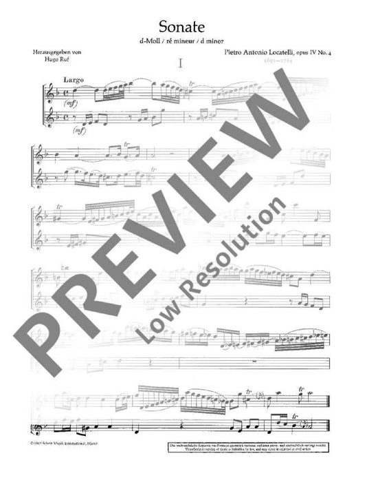 Two Sonatas op. 4/4 + 5 洛卡泰利 奏鳴曲 雙小提琴 朔特版 | 小雅音樂 Hsiaoya Music