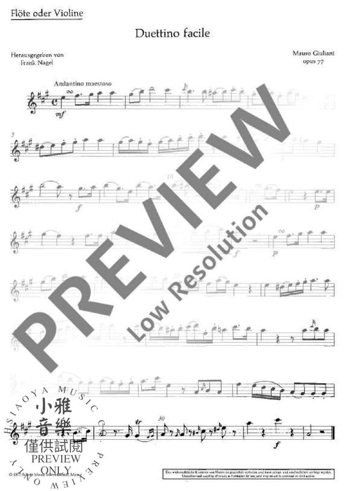 Duettino facile op. 77 混和二重奏 朔特版 | 小雅音樂 Hsiaoya Music
