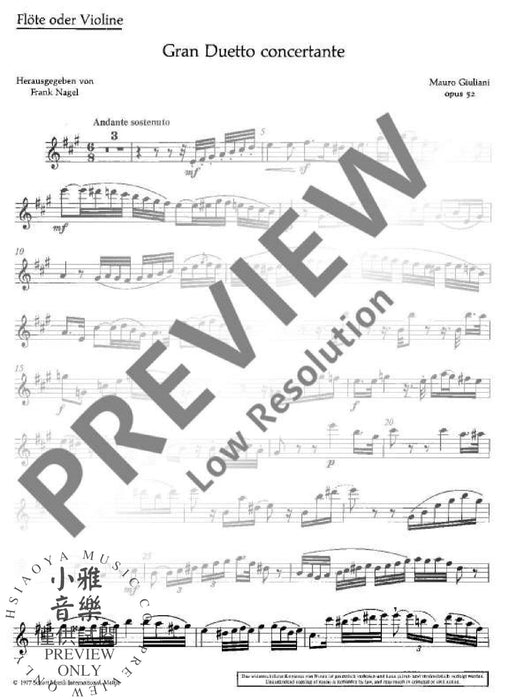 Gran Duetto concertante op. 52 混和二重奏 朔特版 | 小雅音樂 Hsiaoya Music