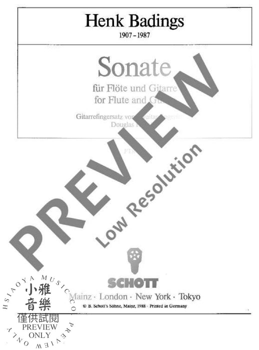 Sonata 混和二重奏 奏鳴曲 朔特版 | 小雅音樂 Hsiaoya Music