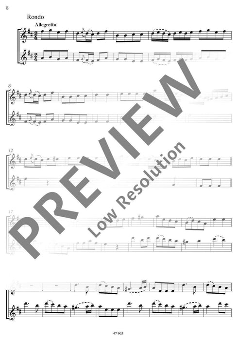 Six Easy Duets op. 18 戴維安 二重奏 雙長笛 朔特版 | 小雅音樂 Hsiaoya Music