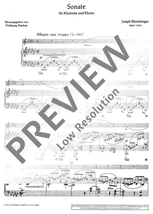 Sonata op. 105a 萊因貝格爾 奏鳴曲 豎笛 1把以上加鋼琴 朔特版 | 小雅音樂 Hsiaoya Music