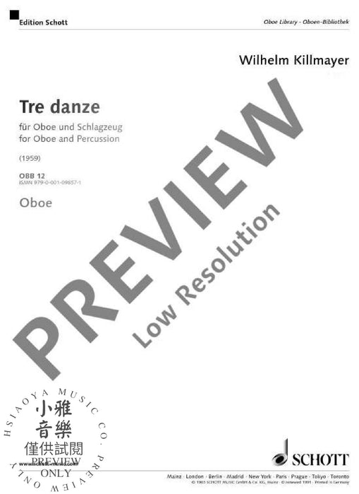 Tre Dance 混和二重奏 舞曲 朔特版 | 小雅音樂 Hsiaoya Music