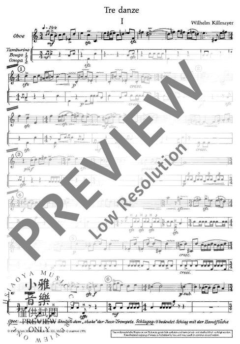 Tre Dance 混和二重奏 舞曲 朔特版 | 小雅音樂 Hsiaoya Music