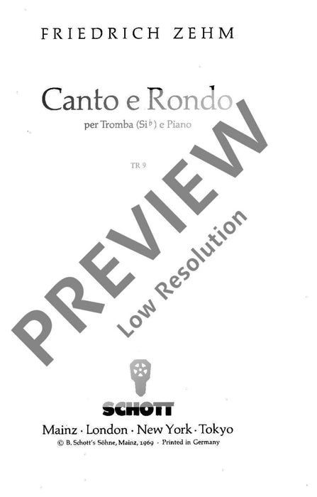 Canto e Rondo 迴旋曲 小號 1把以上加鋼琴 朔特版 | 小雅音樂 Hsiaoya Music