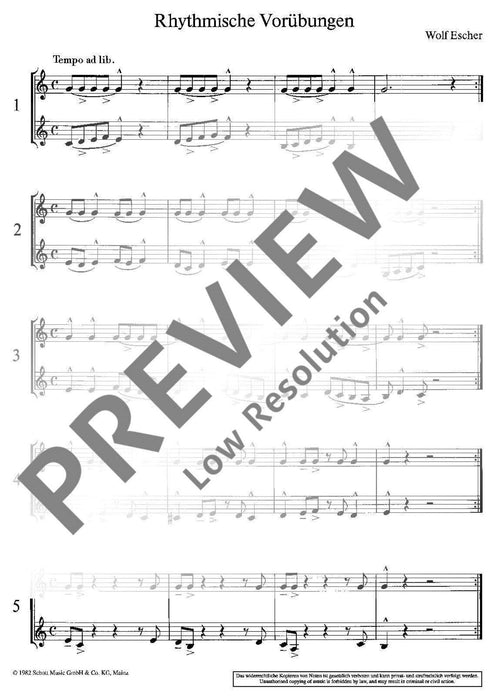 20 Jazz-Duets Vol. 1 with preparatory rhythmical exercises for beginners 爵士音樂 節奏練習曲 小號獨奏 朔特版 | 小雅音樂 Hsiaoya Music