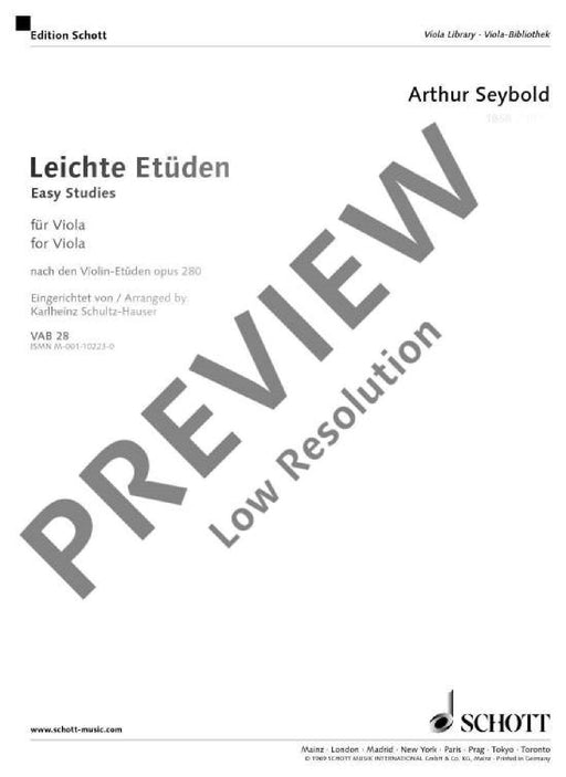 Leichte Etüden op. 280 nach den Violin-Etüden 小提琴 中提琴練習曲 朔特版 | 小雅音樂 Hsiaoya Music