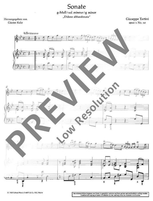 Sonata G Minor op. 1/10 Didone abbandonata 塔悌尼 奏鳴曲小調 小提琴加鋼琴 朔特版 | 小雅音樂 Hsiaoya Music