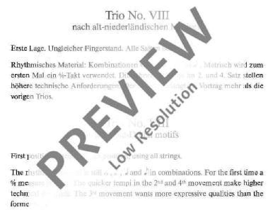 Trio-Cosmos Nr. 8 Music for three Violins soloists or groups destined for the group-teaching and adapted to various methods 巴定思 三重奏 小提琴 小提琴 3把以上 朔特版 | 小雅音樂 Hsiaoya Music