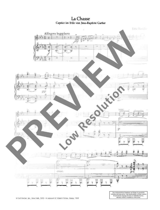 La Chasse im Stile von Jean-Baptiste Cartier 克萊斯勒 狩獵交響曲 小提琴加鋼琴 朔特版 | 小雅音樂 Hsiaoya Music