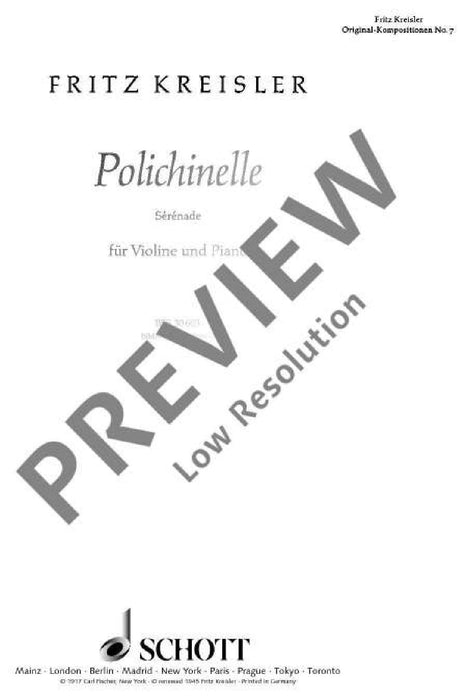 Polichinelle Serenade 克萊斯勒 小夜曲 小提琴加鋼琴 朔特版 | 小雅音樂 Hsiaoya Music