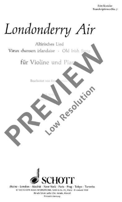 Londonderry Air Old Irish Song 倫敦德里小調 小提琴加鋼琴 朔特版 | 小雅音樂 Hsiaoya Music