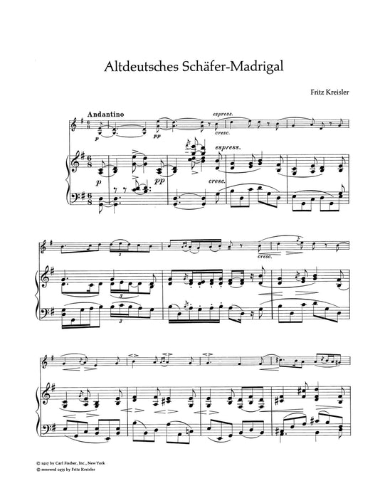 Altdeutsches Schäfer-Madrigal 克萊斯勒 牧歌 小提琴加鋼琴 朔特版 | 小雅音樂 Hsiaoya Music