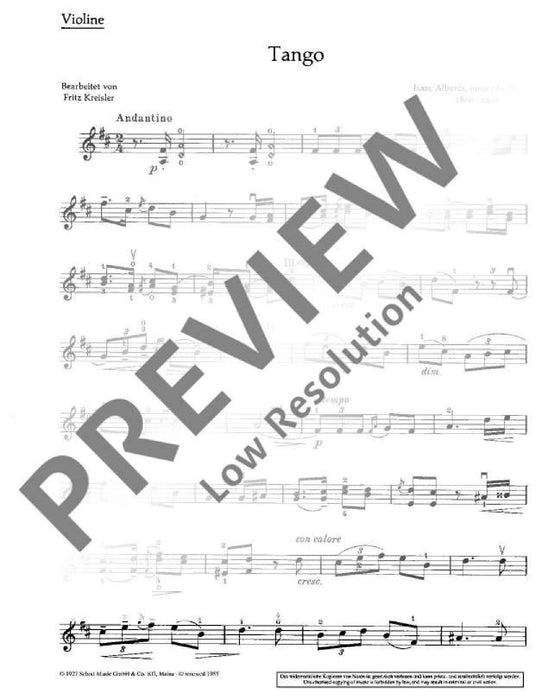 Tango op. 165/2 阿爾貝尼士 探戈 小提琴加鋼琴 朔特版 | 小雅音樂 Hsiaoya Music