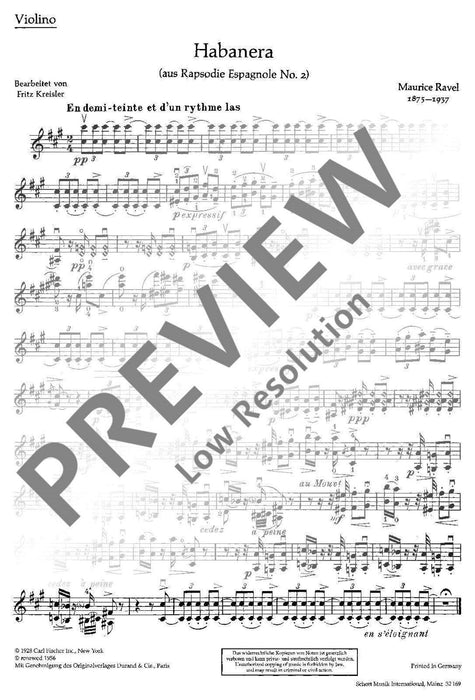 Habañera from Rhapsodie Espagnole No. 2 拉威爾摩利斯 狂想曲 小提琴加鋼琴 朔特版 | 小雅音樂 Hsiaoya Music