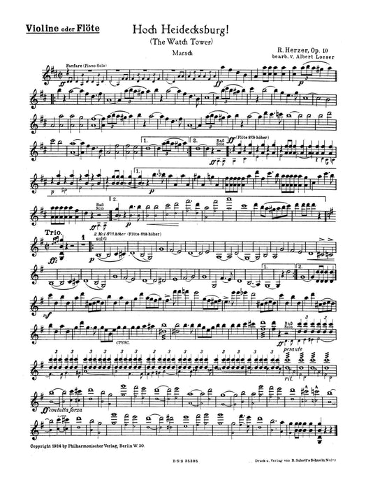 Hoch Heidecksburg op. 10 March 進行曲 小提琴加鋼琴 朔特版 | 小雅音樂 Hsiaoya Music