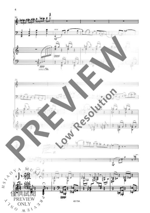 Trio for flute, violoncello and piano 鋼琴三重奏大提琴鋼琴 朔特版 | 小雅音樂 Hsiaoya Music