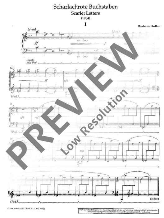 Scharlachrote Buchstaben 黑勒．芭芭拉 鋼琴獨奏 朔特版 | 小雅音樂 Hsiaoya Music