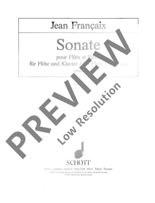 Sonata for flute and piano 奏鳴曲長笛鋼琴 長笛加鋼琴 朔特版 | 小雅音樂 Hsiaoya Music