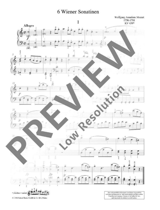 6 Viennese Sonatinas 莫札特 小奏鳴曲 鋼琴獨奏 朔特版 | 小雅音樂 Hsiaoya Music