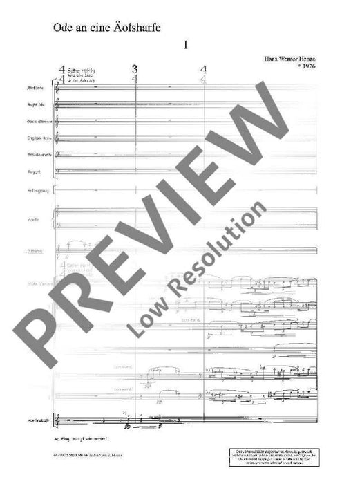 Ode an eine Äolsharfe Music for Guitar solo and 15 Solo Instruments 亨采 頌歌 吉他 樂器 總譜 朔特版 | 小雅音樂 Hsiaoya Music